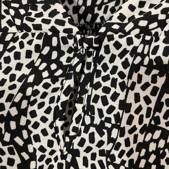 Who What Wear Domino Dot Sleeveless Top - Black/White - XXL - Picture 7 of 9